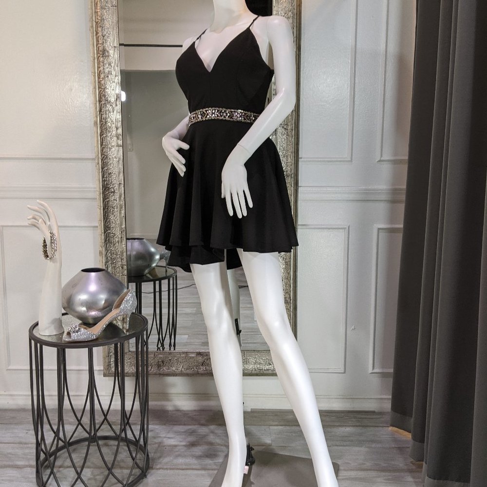 Black Short Cocktail Homecoming Formal Dress